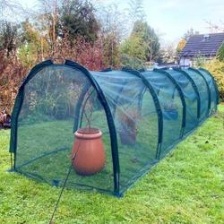 by Kingfisher Set of 2 Black Net Grow Tunnel Cloches 3m 