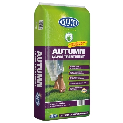 Lawn & Soil Care – Organic Lawn Treatments - Viano Autumn Lawn Treatment - Organic Spreadable Fertiliser & Moss Killer