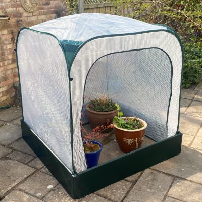 Fruit Cages & Grow Houses - Allotmenteer Fruit Cage & Raised Bed Kits - Allotmenteer Raised Bed & Greenhouse Combi Kit - 1 x 1 x 0.9m H